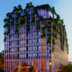 MAp design residential architecture architect kiran mathema apartment facade street dusk